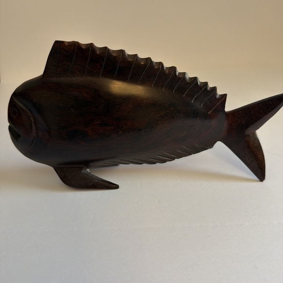 Other - Vintage Hand-Carved Ironwood Fish (Mid-Century) Wood Table Home Decor